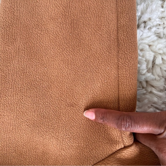 Zara Brown/Camel Faux Suede Longline Coat - Picture 10 of 12